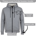 Navy (Classic) XXL Men’s Fleece-Lined Full-Zip Hoodie (S-3XL)